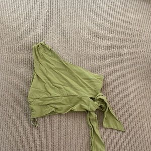 Free People green crop top